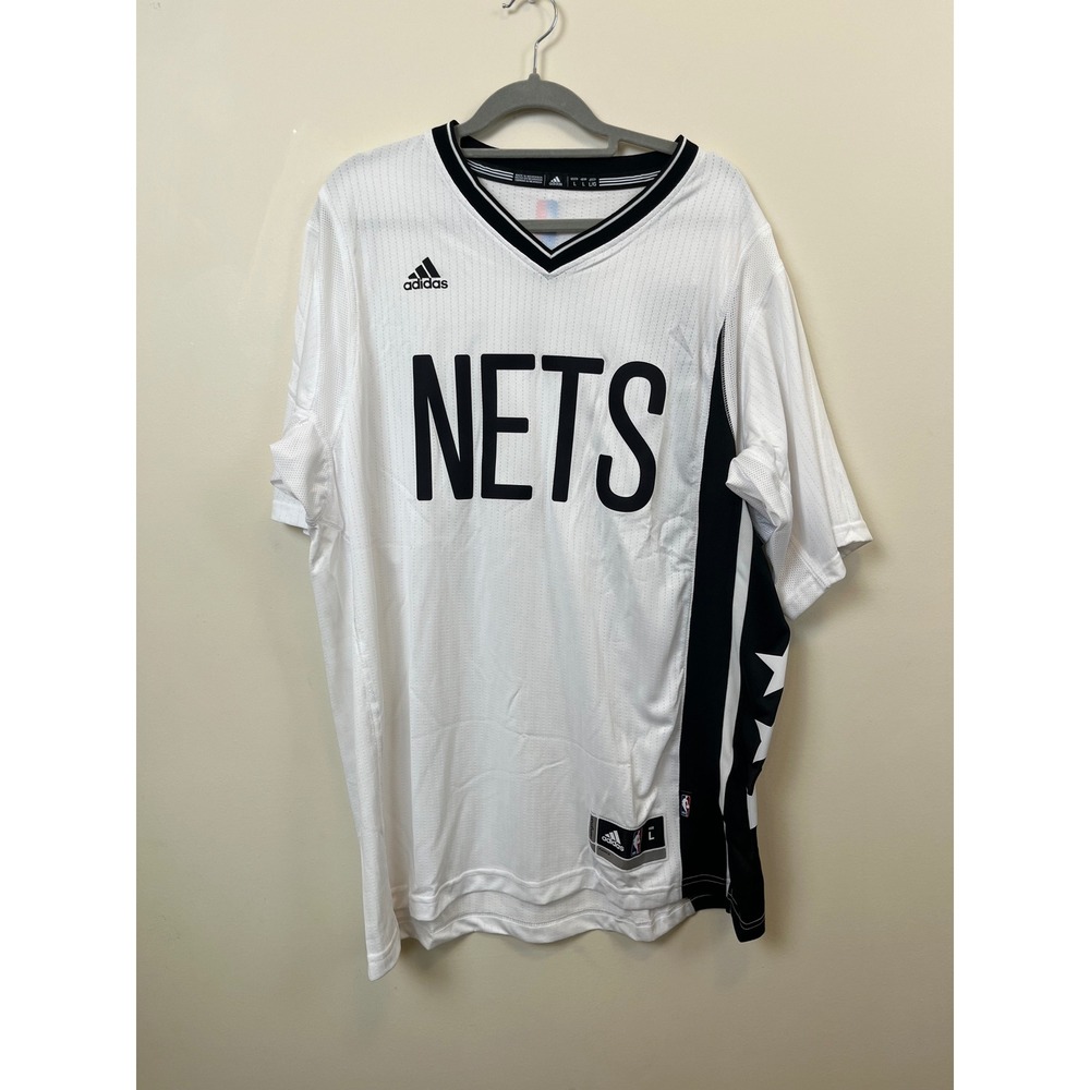 Adidas‎ Brooklyn Nets NBA Pride Swingman Jersey White Mens Large - Picture 2 of 16